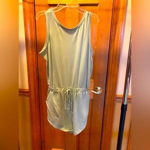super soft light green romper